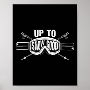 Póster Los mejores esquiadores de snowboard en bicicleta