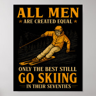 Póster Los mejores esquiadores hombres todavía esquían en