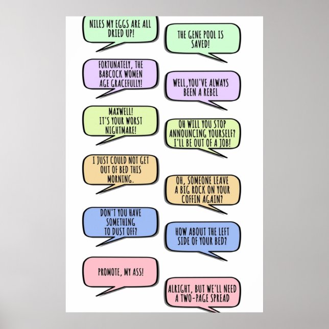 Póster Los mejores insultos de NilesCC (Frente)