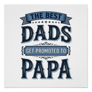 Póster Los mejores papás son ascendidos a diseño de camis