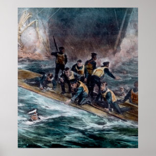Póster Los miembros de equipo titánicos del RMS ahorraron