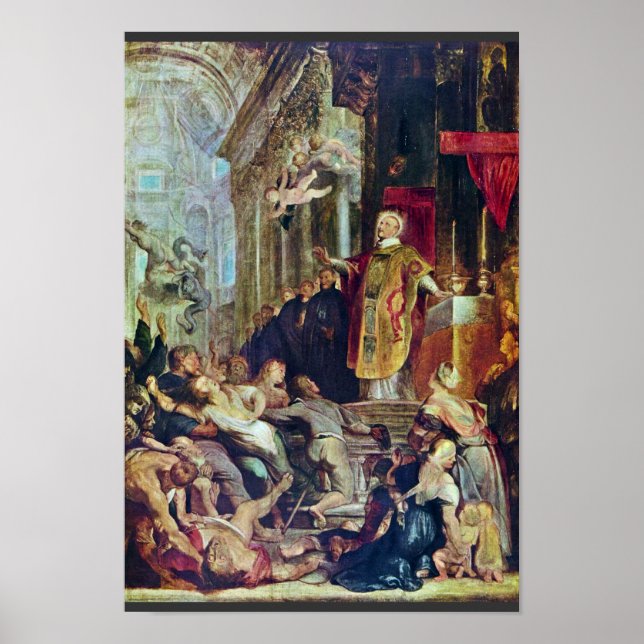 Póster Los Milagros De San Ignacio De Loyola Por Rubens (Frente)