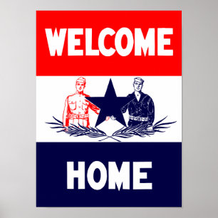 Póster Los militares caseros agradables del vintage