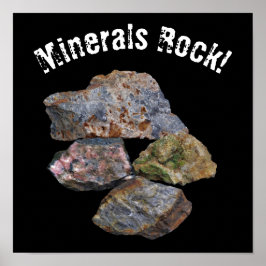 Póster Los mineros coleccionistas de rock son divertidos