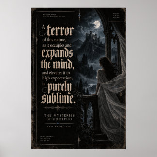 Póster Los Misterios de Udolpho – Terror y lo Sublime