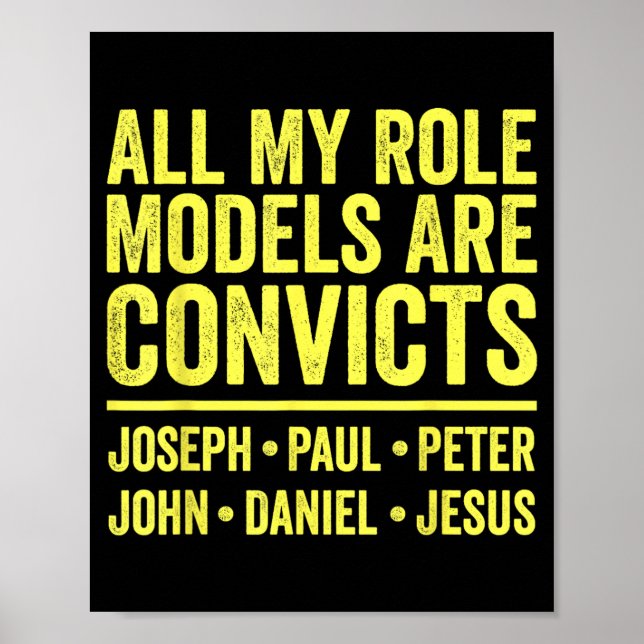Póster Los modelos a seguir son convictos Joseph Paul Pet (Frente)