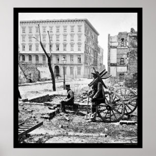 Póster Los molinos contienen en Charleston, SC 1865