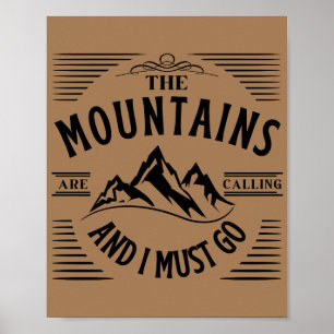 PÓSTER LOS MONTAÑAS ESTÁN LLAMANDO Y DEBO IR