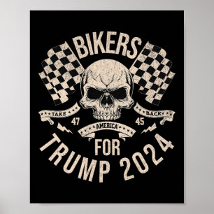 Póster Los motociclistas de Trump recuperan las eleccione