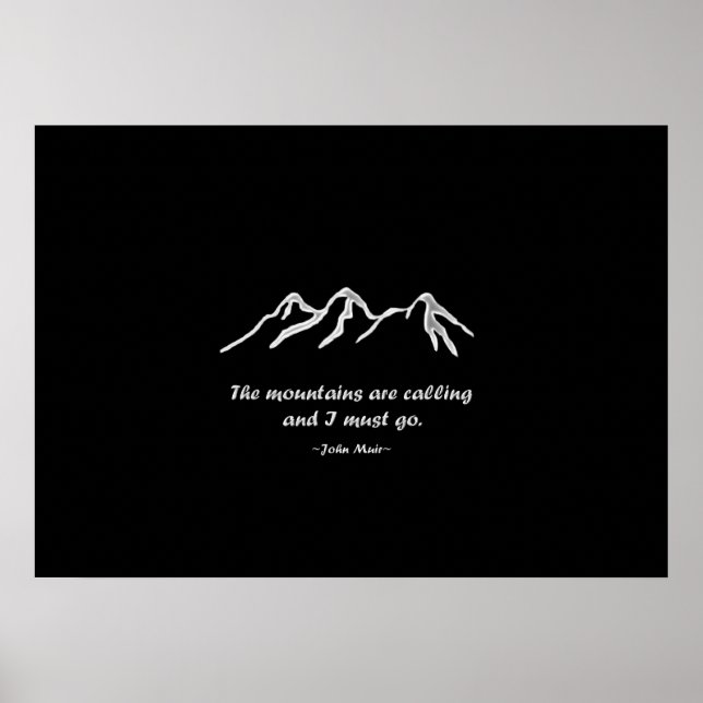 Póster Los Mtns están llamando/Snowy blizzard sobre el di (Frente)