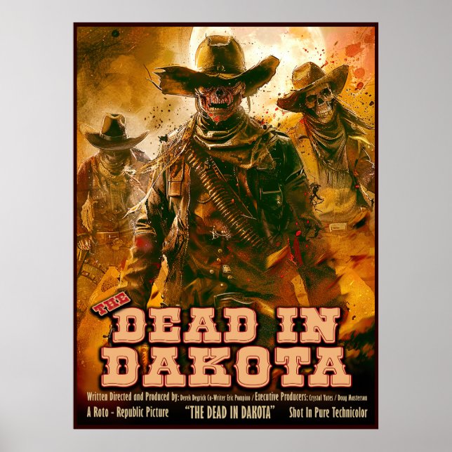 Póster Los Muertos En Dakota (Frente)