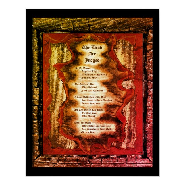 Póster Los muertos son juzgados (Anverso)