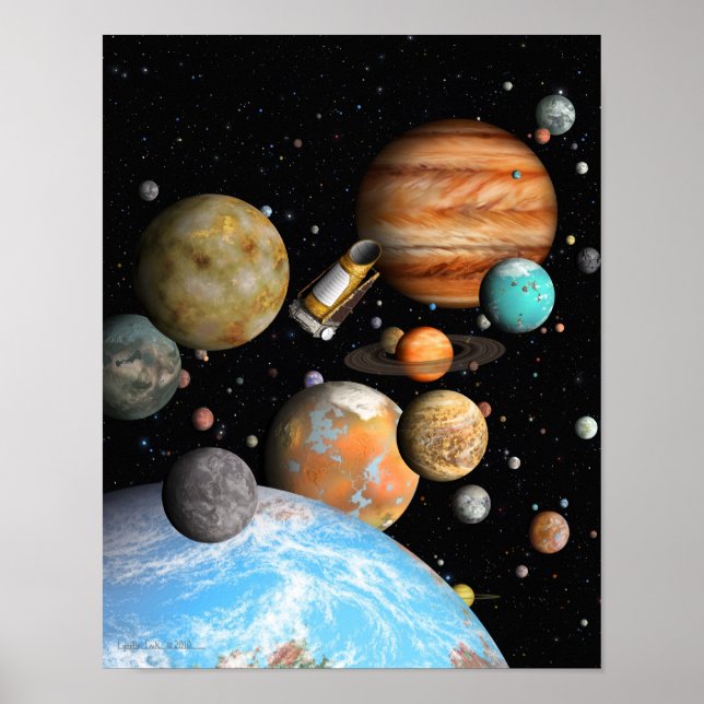 Póster Los mundos de Kepler (Frente)