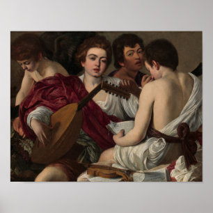 Póster Los músicos por Caravaggio Imprimir