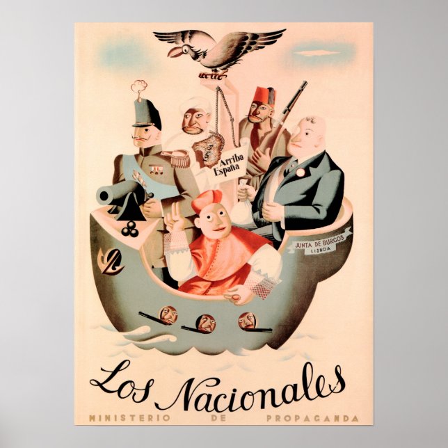 Póster Los NACIONALES Propaganda del Gobierno de la Guerr (Frente)