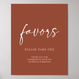Póster Los Naranjas de Boho Terracotta quemados favoritos