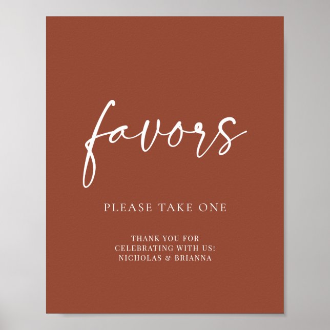 Póster Los Naranjas de Boho Terracotta quemados favoritos (Frente)