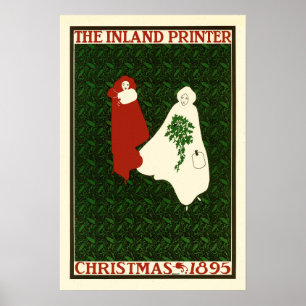 Póster Los Navidades de la Impresora Interior 1895 Bradle