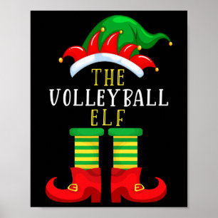 Póster Los Navidades de los elfos de voleibol son diverti