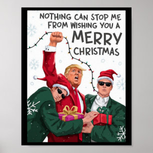 Póster Los Navidades de Trump divertidos te desean una fe