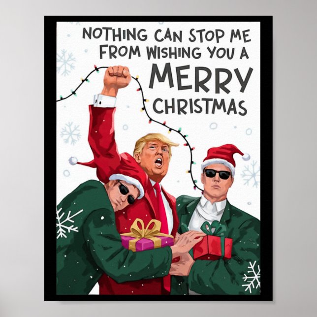 Póster Los Navidades de Trump divertidos te desean una fe (Frente)