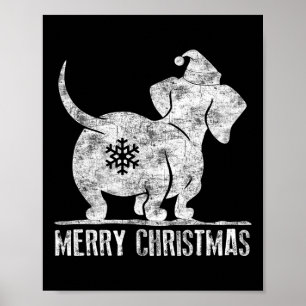 Póster Los Navidades feos de Dachshund, Weiner Dog Amante