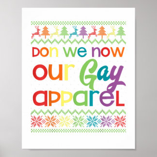 Póster Los Navidades gay son divertidos LGBT, ahora tenem