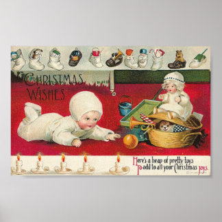 Póster Los navidades quieren bebé y juguetes