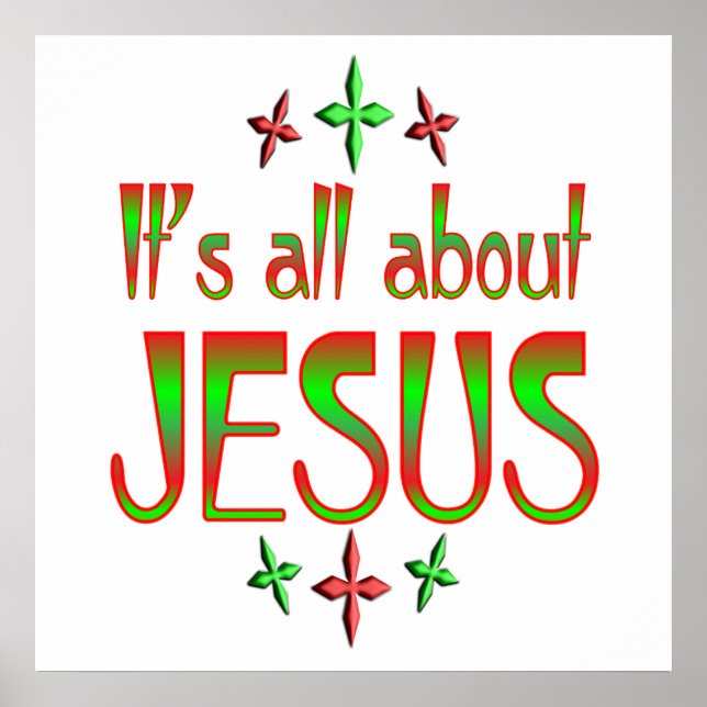 Póster Los navidades son acerca de Jesús (Frente)