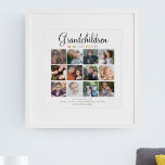 Póster Los nietos hacen que la vida sea grande | COLLAGE<br><div class="desc">¿Buscando el regalo perfecto del Día de la Madre para un abuelo? ¡No busque más que nuestro poster único de collage de fotos de 12! Este regalo divertido y sentimental presenta un mensaje conmovedor - 'LOS NIÑOS GRANDES HACEN EL MUNDO GRAND' - y puede ser personalizado con los nombres de...</div>