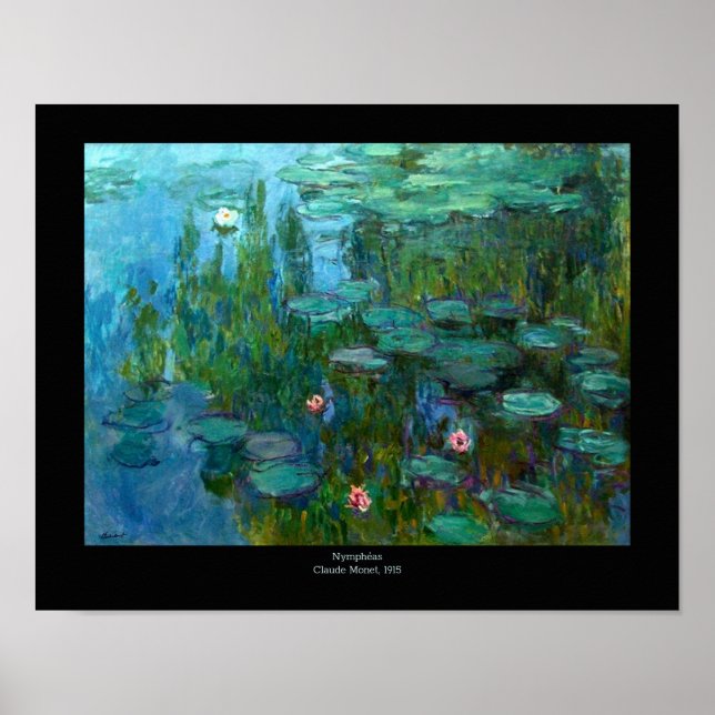 Póster Los ninféas de Claude Monet (Frente)