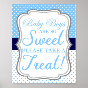 Póster Los Niños Bebés Son Un Rótulo Buffet De Dulces.