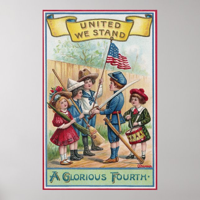 Póster Los niños celebran el cuarto (Frente)