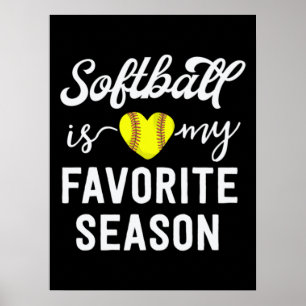 Póster Los niños Chicas de Softball regalan Softball a mi