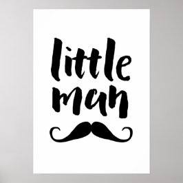 Póster Los niños con bigote de hombro de pequeño imprimen
