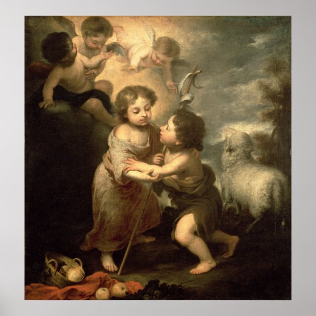 Póster Los niños Cristo y Juan el Bautista (Frente)