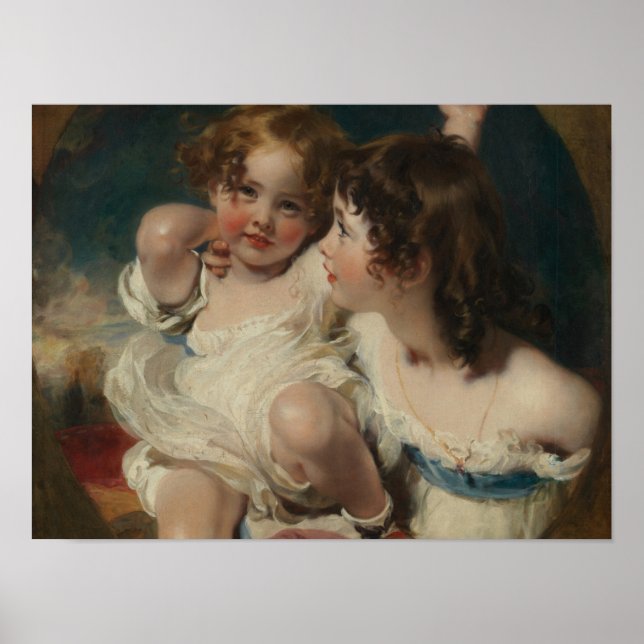 Póster Los niños de Calmady (Emily, 1818-1906, y Laura) (Frente)