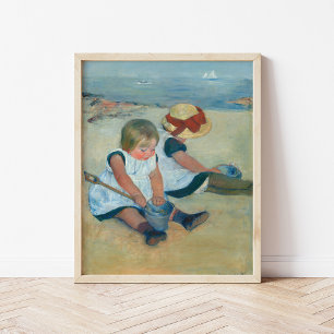 Póster Los niños de la playa Mary Cassatt