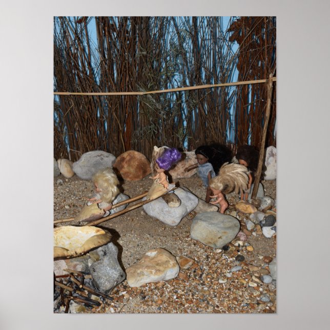 Póster Los niños de piedra se deslizan. (Frente)