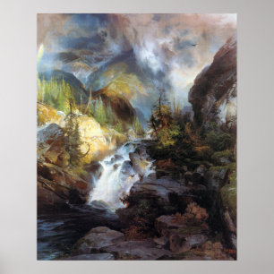 Póster Los niños de Thomas Moran de la montaña