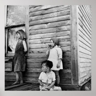 Póster Los niños en la pobreza: años 30