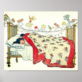 Póster Los niños estaban enclavados en sus camas