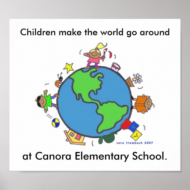 Póster Los niños hacen el mundo/personalizan/vera Trembac (Frente)