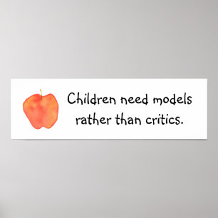 Póster Los niños necesitan modelos