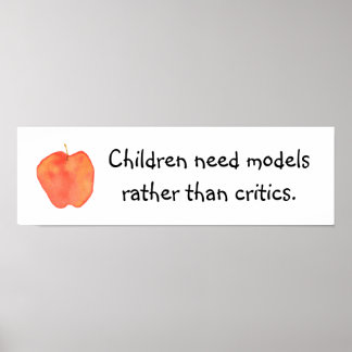 Póster Los niños necesitan modelos
