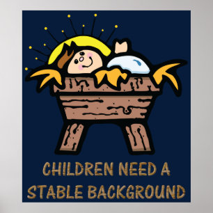 Póster los niños necesitan un entorno estable