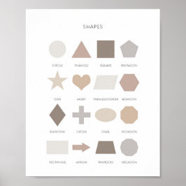 Póster Los niños neutrales dan forma al poster de aprendi