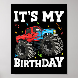 Póster Los Niños Son Mi Monstruo De Cumpleaños Camión De 