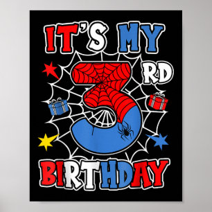 Póster Los niños son mi tercera fiesta temática de cumple