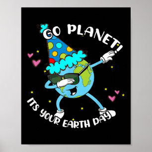 Póster Los niños van al planeta es tu camiseta del Día de
